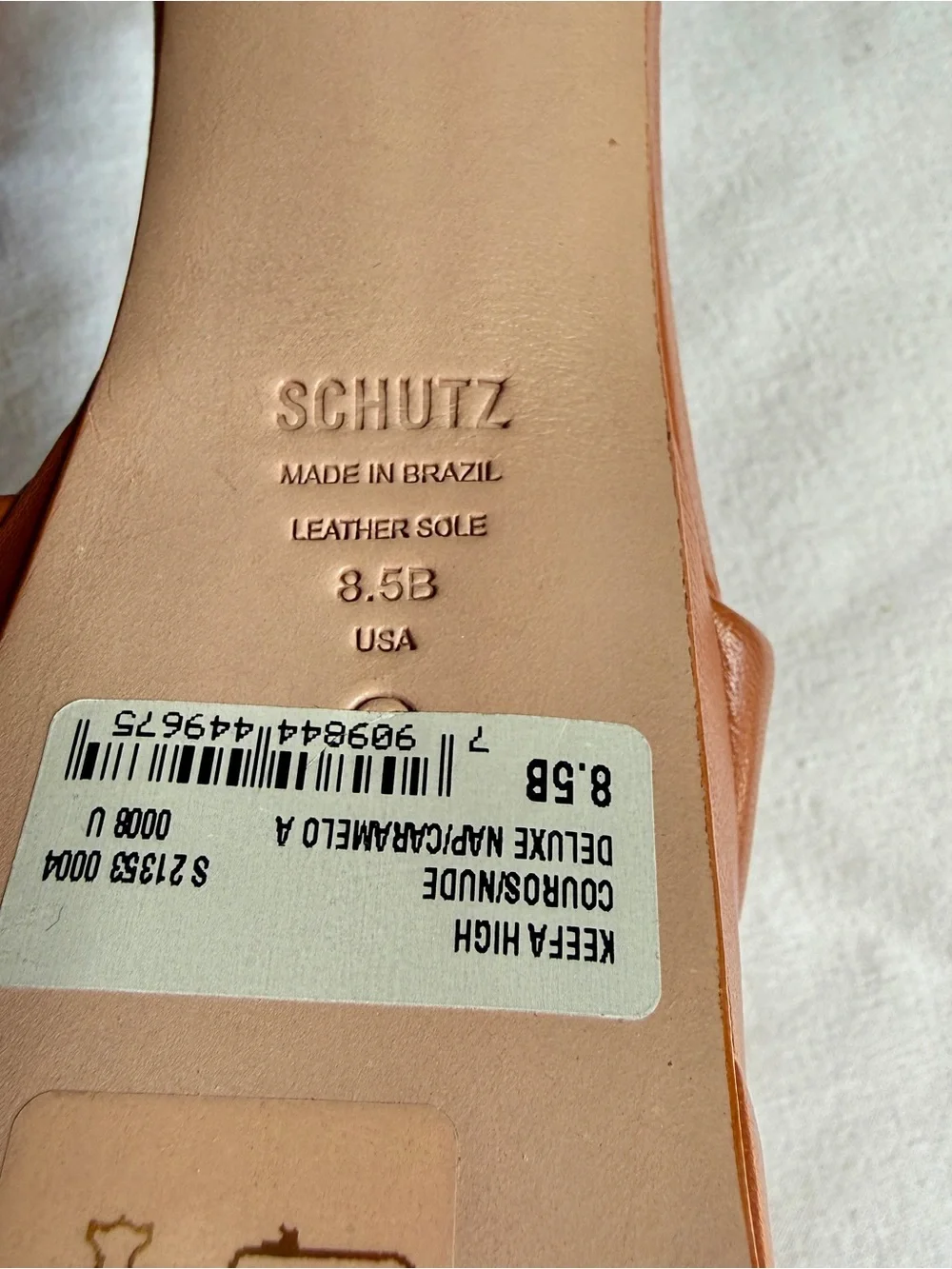 SHUTZ Keefa Platform High Heel Sandal in Nude